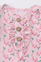 Load image into Gallery viewer, Christmas candy cane print bamboo baby gown
