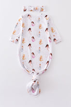Load image into Gallery viewer, Mermaid print bamboo baby gown
