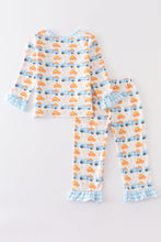 Load image into Gallery viewer, Truck pumpkin print girl pajamas
