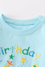 Load image into Gallery viewer, Blue birthday applique boy top
