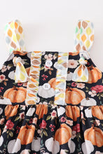 Load image into Gallery viewer, Pumpkin print strap girl set
