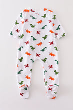 Load image into Gallery viewer, Dinosaur print baby girl sleepsuit
