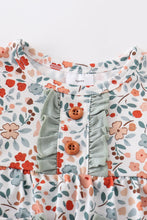 Load image into Gallery viewer, Floral print ruffle baby girl bubble
