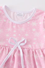 Load image into Gallery viewer, Pink snowflake print girl set
