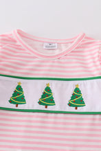 Load image into Gallery viewer, Pink christmas tree embroidery dress
