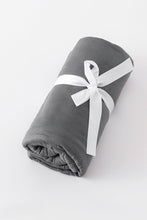 Load image into Gallery viewer, Charcoal baby bamboo swaddle blanket
