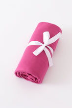 Load image into Gallery viewer, Rose baby bamboo swaddle blanket

