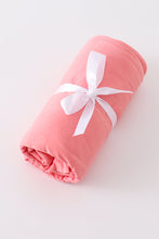 Load image into Gallery viewer, Pink baby bamboo swaddle blanket
