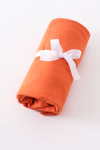 Load image into Gallery viewer, Orange baby bamboo swaddle blanket
