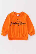 Load image into Gallery viewer, Orange pumpkin sweat shirt
