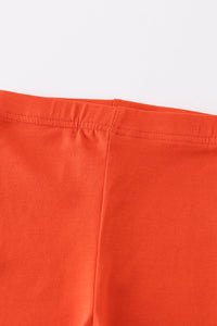 Orange ruffle double layered pants