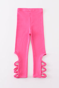 Barbie pink hollow out legging