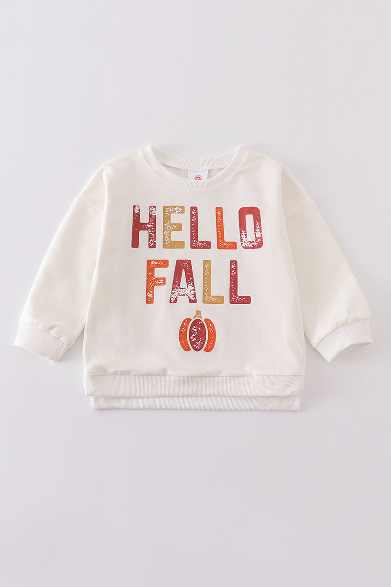 White hallo fall sweatshirt