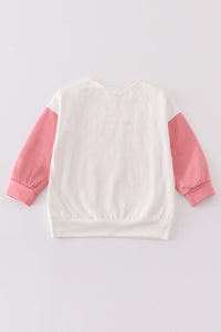 White GRL PWR girl sweatshirt