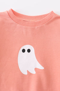 Orange halloween ghost sweatshirt