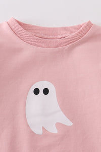 Pink halloween ghost sweatshirt