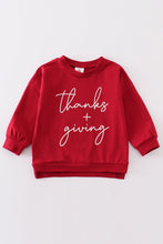 Load image into Gallery viewer, Maroon thanksgiving sweatshirt
