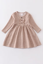 Load image into Gallery viewer, Beige ruffle girl dress
