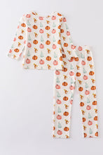 Load image into Gallery viewer, Pumpkin print bamboo pajamas set
