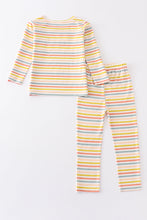 Load image into Gallery viewer, Multicolored stripe bamboo pajamas set
