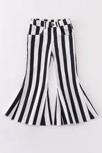 Load image into Gallery viewer, Black stripe girl bell pants
