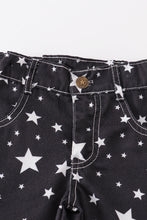 Load image into Gallery viewer, Black star print ruffle girl bell jeans

