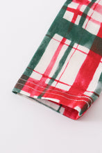Load image into Gallery viewer, Green plaid ruffle baby onesie
