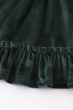 Load image into Gallery viewer, Forest ruffle velvet dress
