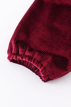 Load image into Gallery viewer, Maroon ruffle velvet bubble
