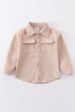 Load image into Gallery viewer, Beige corduroy button down shirt
