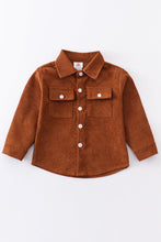 Load image into Gallery viewer, Rust corduroy button down shirt
