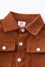 Load image into Gallery viewer, Rust corduroy button down shirt
