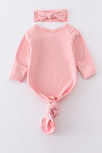 Load image into Gallery viewer, Pink head band baby gown
