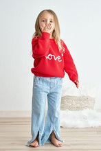 Load image into Gallery viewer, Maroon merry hand-embroidered oversize sweater
