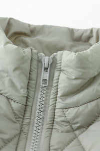 Gray quilted coat