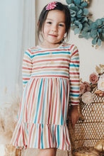 Load image into Gallery viewer, Stripe print girl dress
