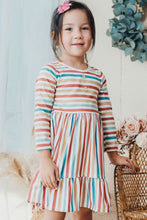 Load image into Gallery viewer, Stripe print girl dress
