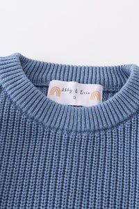 Blue pullover sweater