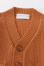Load image into Gallery viewer, Khaki pocket cardigan sweater
