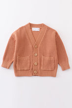 Load image into Gallery viewer, Caramel pocket cardigan sweater
