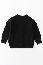 Load image into Gallery viewer, Black pocket cardigan sweater
