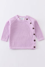 Load image into Gallery viewer, Lilac buttons sweater-baby
