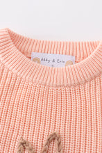 Load image into Gallery viewer, Coral hand-embroidery bunny pullover sweater

