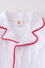 Load image into Gallery viewer, Premium White pocket boy pajamas set
