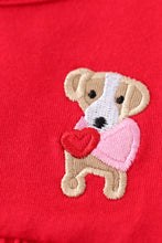 Load image into Gallery viewer, Red valentine&#39;s day dog applique baby bubble
