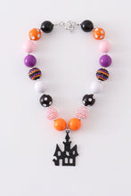 Load image into Gallery viewer, Halloween castle bubble chunky necklace

