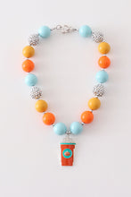 Load image into Gallery viewer, Halloween pumpkin latte bubble chunky necklace
