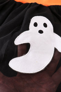 Halloween ghost applique girl tutu dress