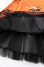 Load image into Gallery viewer, Orange &quot;HOCUS POCUS&quot; ruffle dress
