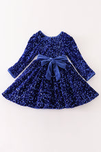 Load image into Gallery viewer, Blue sequin dress
